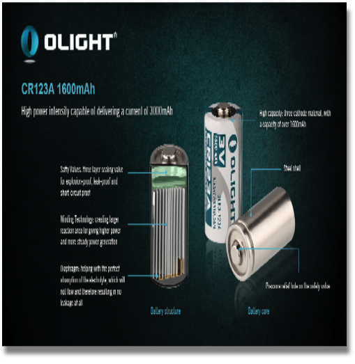 OLIGHT CR123A 1600 mAh 